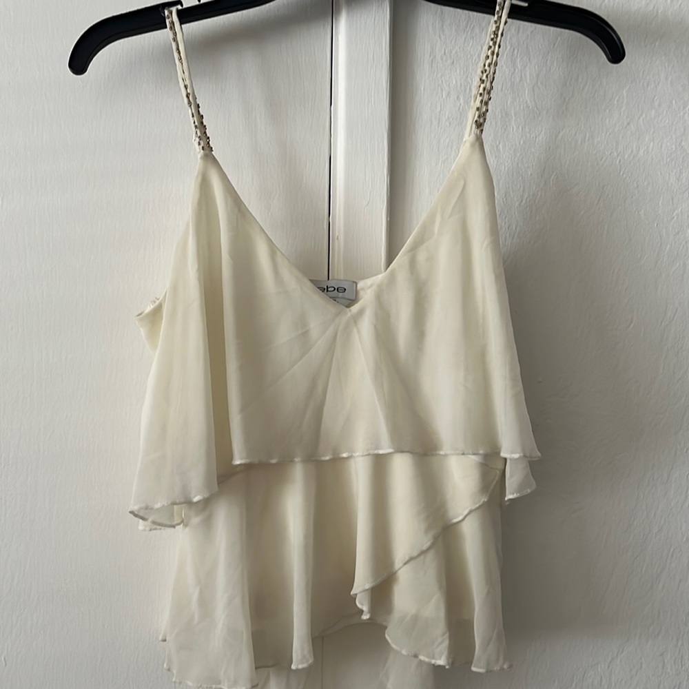 Eggshell color crop top